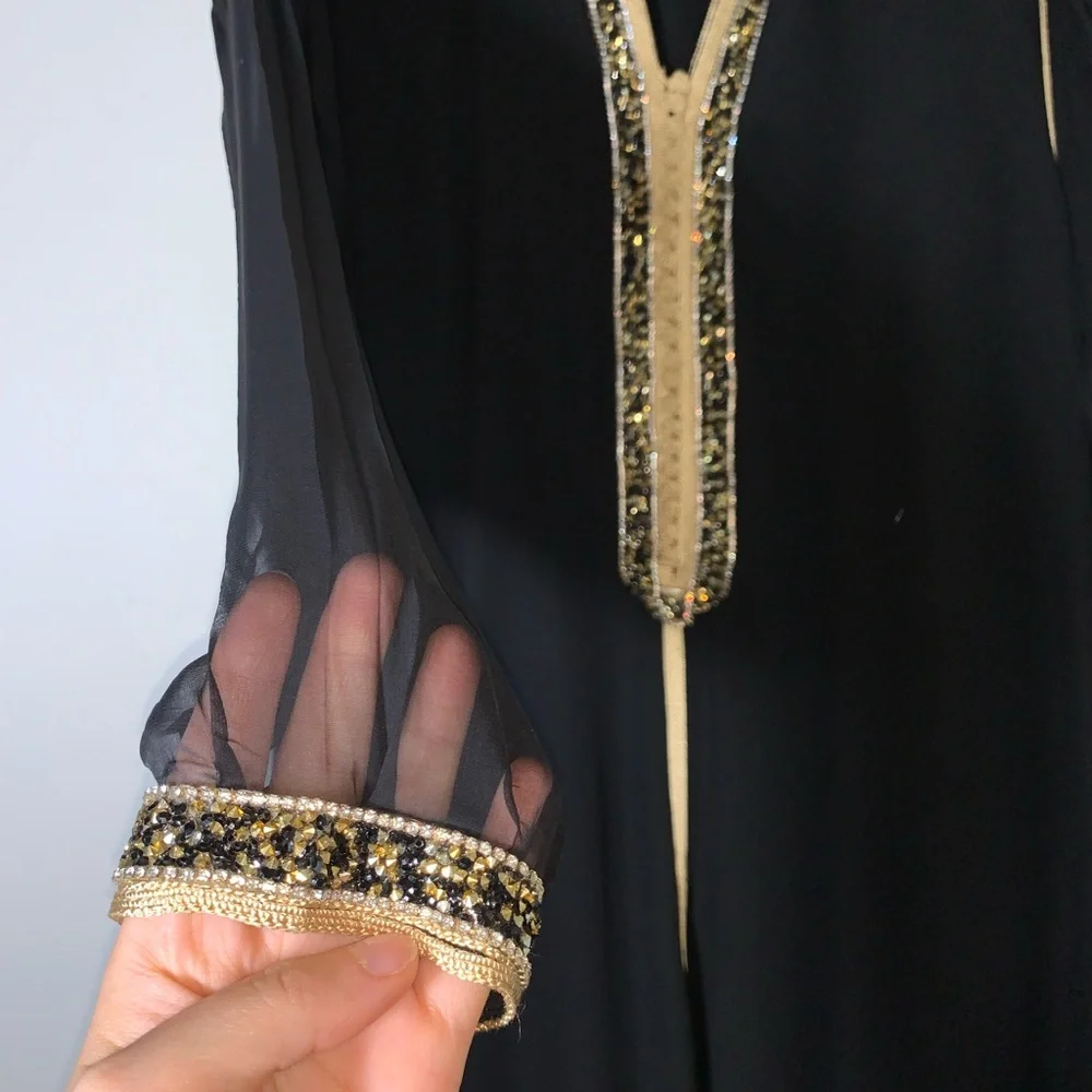 Black Moroccan kaftan - Picture 10 of 10